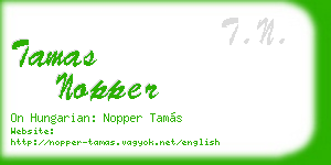tamas nopper business card